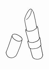 Lipstick And Cap Coloring Page sketch template