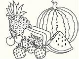 fruit coloring Pages Watermellon And Pineapple 08 sketch template