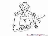 Ski Kids Download Coloring Pages sketch template