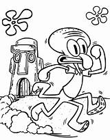 Squidward Coloring Pages  Free Printable For Kids sketch template
