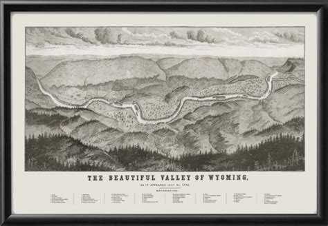 Wyoming Valley PA 1778 Restored Map | Vintage City Maps