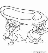 Cinderella Glass Slipper Coloring Pages sketch template