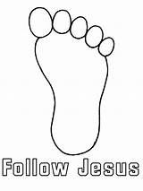 Baby Footprint Outline Sketch Coloring Page sketch template