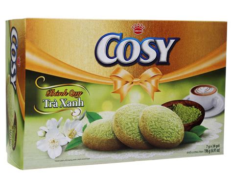 Bánh quy trà xanh Cosy hộp 196g giá tốt tại Bách hoá XANH