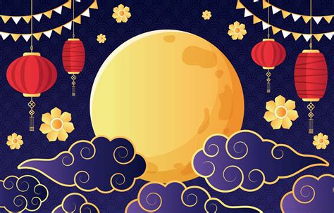 Mid Autumn Festival Background 2852619 Vector Art at Vecteezy