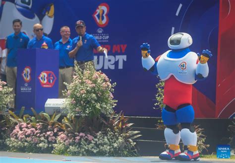 Mascot of FIBA Basketball World Cup 2023 seen during pre-event program in Indonesia-Xinhua