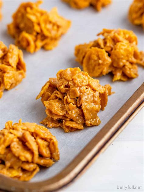 Cornflake Cookies {Easy No Bake Recipe!} - Belly Full