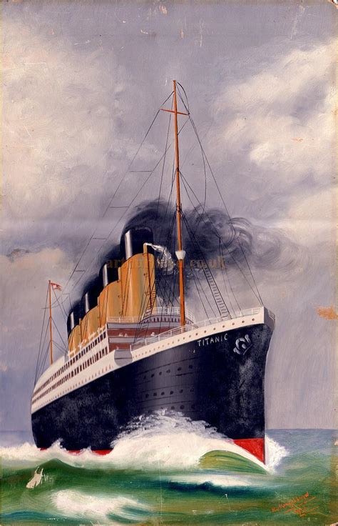 Harry Lloyd's paintings of the Titanic (1912,) the year the Titanic sank