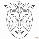 Mardi Gras Mask Template sketch template