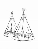 Native American Indian Tepee Isolated Coloring 17197885 Vector Art At  sketch template