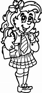 School Girl Coloring Pages sketch template