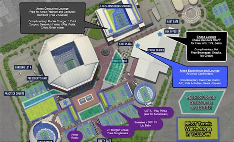 US Open Shade Map for Ashe Stadium and Armstrong | Tennis Bargains: US ...