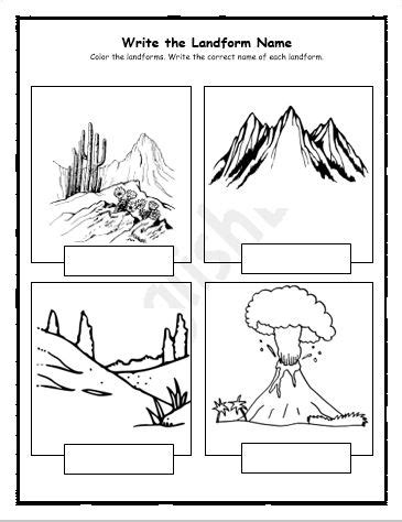 Landform Definitions Worksheet - Have Fun Teaching - Worksheets Library