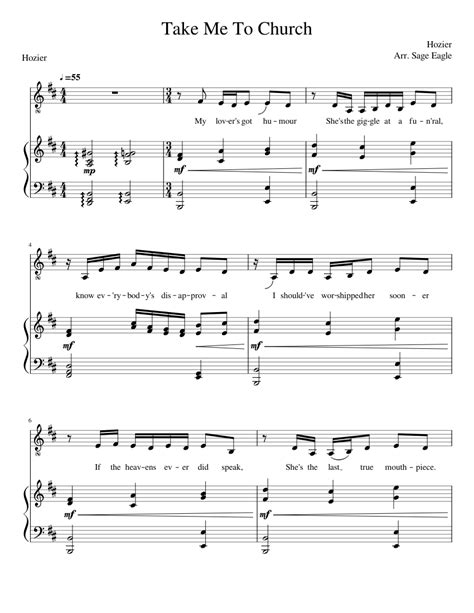 Take_Me_To_Church Sheet music for Piano, Vocals (Piano-Voice) | Musescore.com