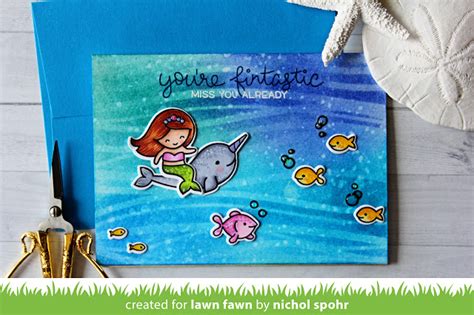 Lawn Fawn Video {7.7.17} An Underwater Tri-Fold Card with Nichol - Lawn Fawn