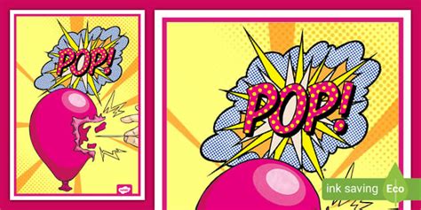 Balloon Pop Art Display Poster (teacher made) - Twinkl