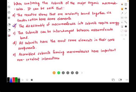 SOLVED: 'Incorrect Question 14 1 pts When comparing the subunits of the major organic ...