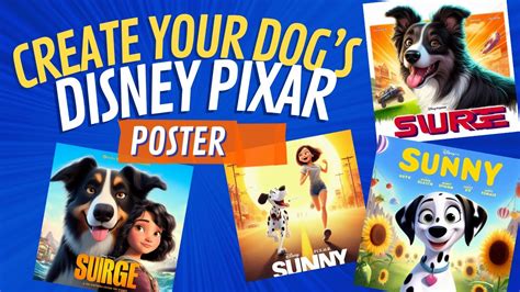 How to Make a Disney Pixar Poster Featuring Your Dog - YouTube