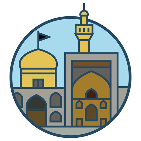 World famous building - Iran Imam Reza Shrine 16591180 Vector Art at Vecteezy