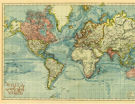 Antique Looking World Maps For Sale - Antique Poster