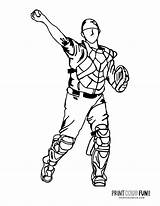 14 baseball Player coloring pages Free Sports Printables  Print Color sketch template