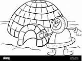 Eskimo Igloo House Coloring Page Sketch sketch template