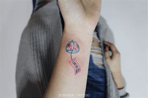 Fuurin Wind chimes japanese lantern tattoo by Etherea tattoo | Idee per tatuaggi piccoli, Idee ...