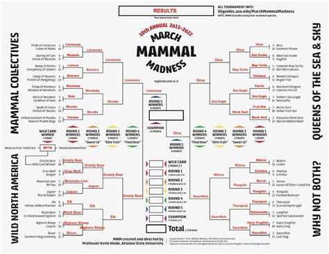 March Mammal Madness 2024 Website - Daune Laverne