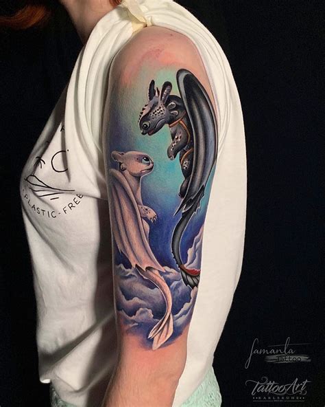 Killer Ink Tattoo on Twitter: "#LightFury / #NightFury by Samanta Annie from Tattoo Art ...