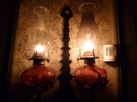 Oil Lamps | Antique oil lamps lit during the blackout after … | Flickr