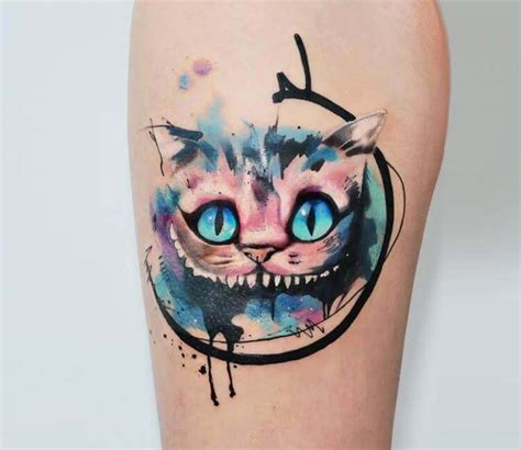 Cheshire Cat tattoo by Aleksandra Katsan | Post 17747