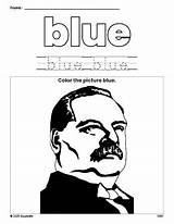 FREE Presidents Day Grover Cleveland Color Blue Coloring Page And  sketch template