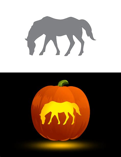 Printable Horse Pumpkin Stencil