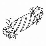 Premium Vector  Candy in Wrapper Hand Drawn Doodle Style sketch template