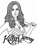 Printable Katy Perry sketch template