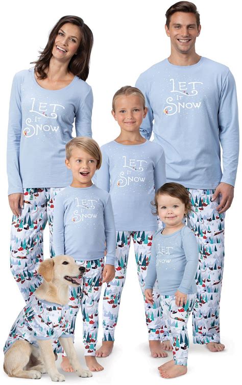 Let it Snow Matching Family Pajamas | Pajamagram | Family pajama sets, Matching family outfits ...