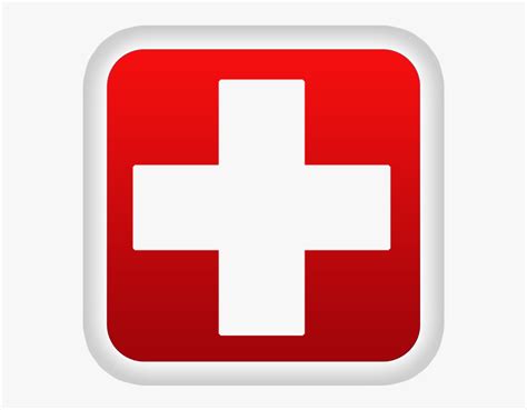 Plus Clipart Hospital - Red Cross Symbol Clipart, HD Png Download - kindpng