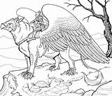 Griffin Coloring Pages At GetColoringscom  Free Printable Colorings sketch template