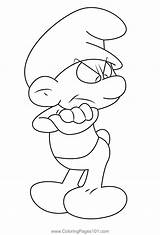 Angry Smurfs Coloring Page For Kids  Free The Printable sketch template