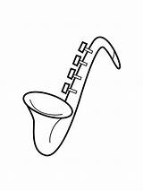 Saxophone coloring pages sketch template