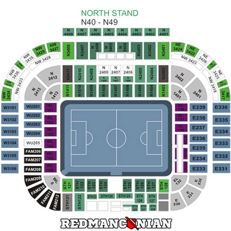 Manchester United Seating Plan | Old Trafford Seating Plan | MUFC