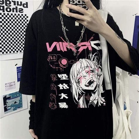Anime Girl Oversized Camiseta Harajuku Streetwear Tee Unisex | Etsy