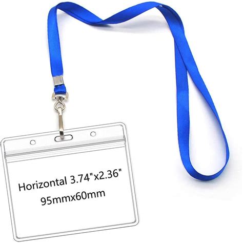 Amazon.com : Lanyards with Id Holder Name Badges Waterproof Name tag ...