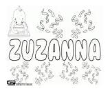 Zia unisex name coloring Page Printable Game sketch template
