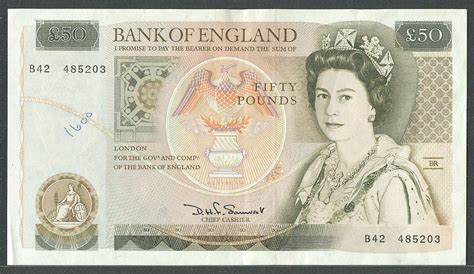 England, P-381a, ND (1981-93) 50 Pound Note in 2020 | Money notes, Bank notes, Pound money