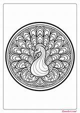 🦚 Free Printable Peacock Mandala Coloring Pages  Kumalart sketch template