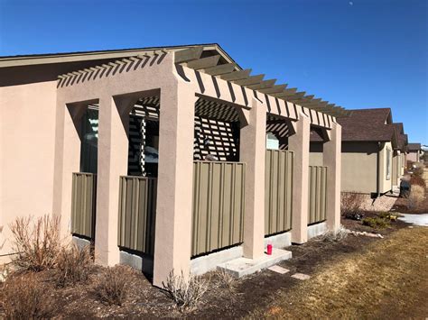 Stucco Deck Cover with Custom Rail | Custom Deck & Patio Builder | Colorado Springs