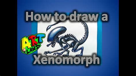 How to draw a Xenomorph - YouTube