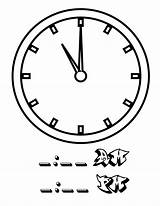 Clock Face Coloring Page Pages sketch template