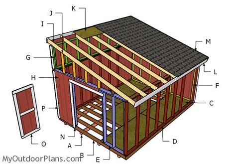 12x16 Lean to Shed Plans | MyOutdoorPlans | Free Woodworking Plans and Projects, DIY Shed ...